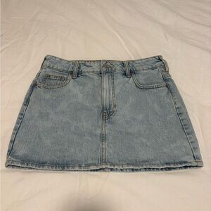 PacSun Light Wash Denim Mini Skirt